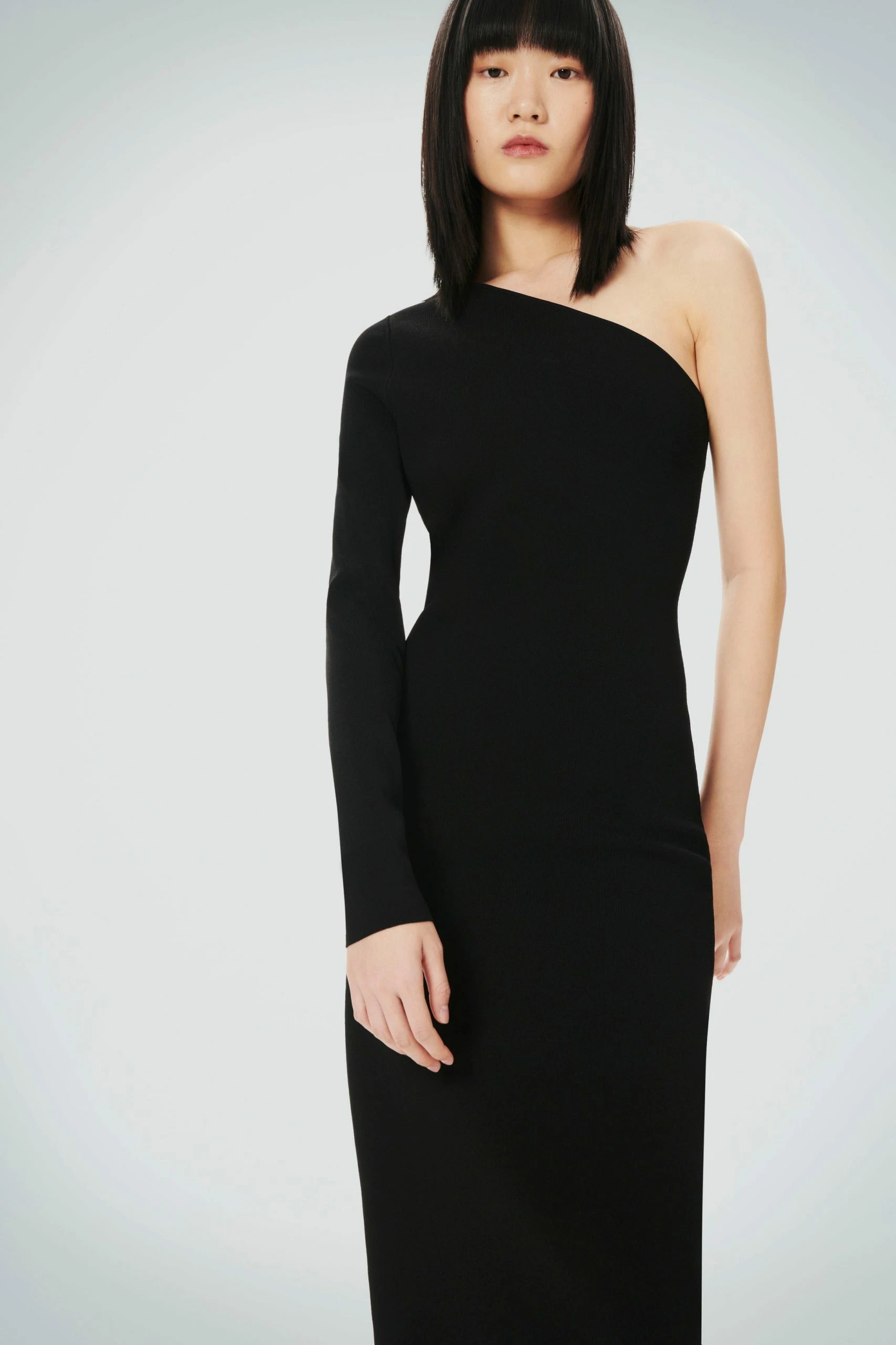 Victoria Beckham | VB Body One Shoulder Midi Dress - Black - Image 3