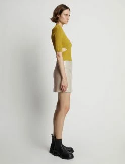 Proenza Schouler White Label | Vinyl Mini Skirt - Fawn -Kameli Shop 18895874 43234290 1320