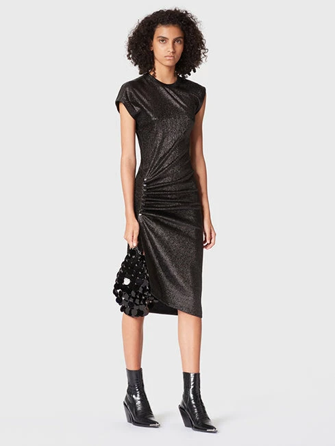 Paco Rabanne | Robe Mid Length Dress - Black 4 Paco Rabanne | Robe Mid Length Dress - Black - Image 2