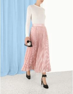 Zimmermann | Burnout Sunray Skirt - Ballet -Kameli Shop 3.2154srdan.bal .ballet side