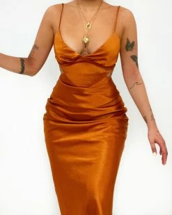 Kameli Boutique Zinnia Midi Dress - Bronze