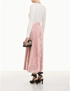 Zimmermann | Burnout Sunray Skirt - Ballet -Kameli Shop 4.2154srdan.bal .ballet back