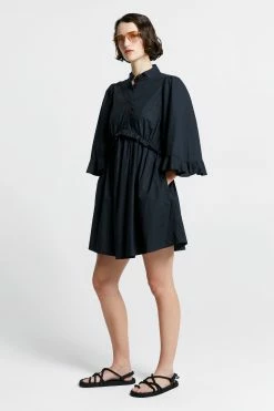Karen Walker | Organic Cotton Blossom Dress - Black -Kameli Shop 42266 01 BlossomDress Black B