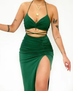 Sasha Candice Midi Dress - Green