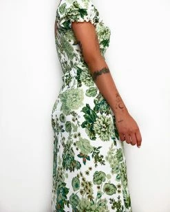 Kameli Boutique Bowie Floral Midi Dress - Green 5 Kameli Boutique Bowie Floral Midi Dress - Green -Kameli Shop 7F12AA02 C77D 43A0 96A6 10665428C011