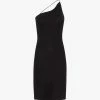 ST AGNI St. Agni | Asymmetrical Mini Knit Dress - Black