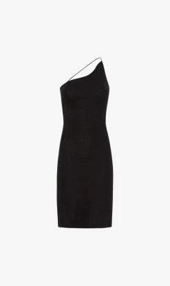 ST AGNI St. Agni | Asymmetrical Mini Knit Dress - Black