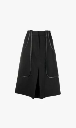 Victoria Beckham | Patch Pocket Midi Skirt - Black