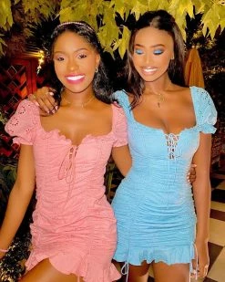 Kameli Boutique Amelia Floral Mini Dress - Blue -Kameli Shop FullSizeRender59