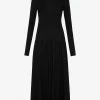 Bassike | Funnel Neck Contrast L/s Dress - Black -Kameli Shop FunnelNeckDressBlack