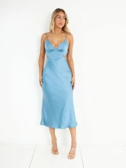 Kameli Shop 4 Kameli Boutique Zinnia Midi Dress - Blue