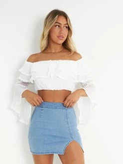 Kameli Boutique KB Denim Skirt - Blue -Kameli Shop Kameli 0903222262BW