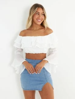 Kameli Boutique KB Denim Skirt - Blue -Kameli Shop Kameli 0903222272BW