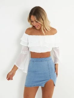 Kameli Boutique KB Denim Skirt - Blue -Kameli Shop Kameli 0903222283BW