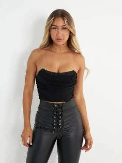 Kameli Boutique Christina Bustier Top - Black -Kameli Shop Kameli 0903222409BW
