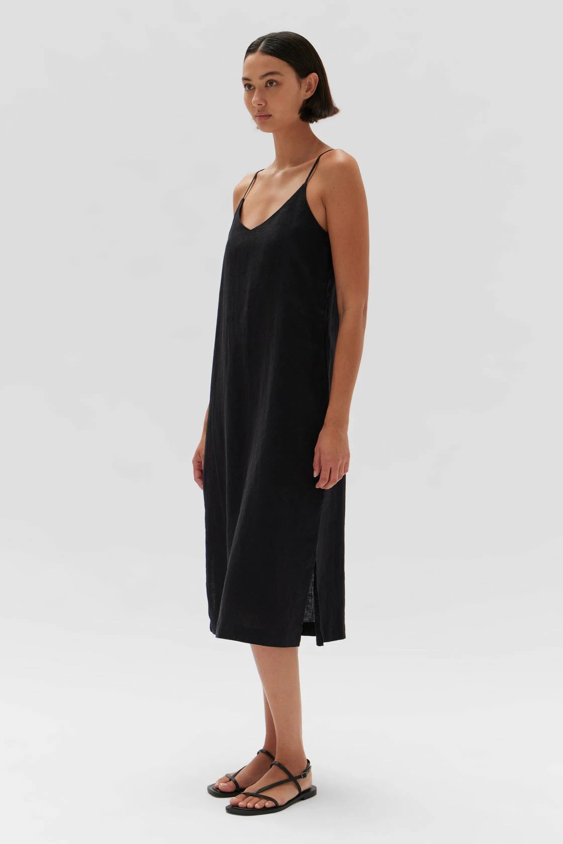Assembly Label | Linen Slip Dress - Black 5 Assembly Label | Linen Slip Dress - Black - Image 3