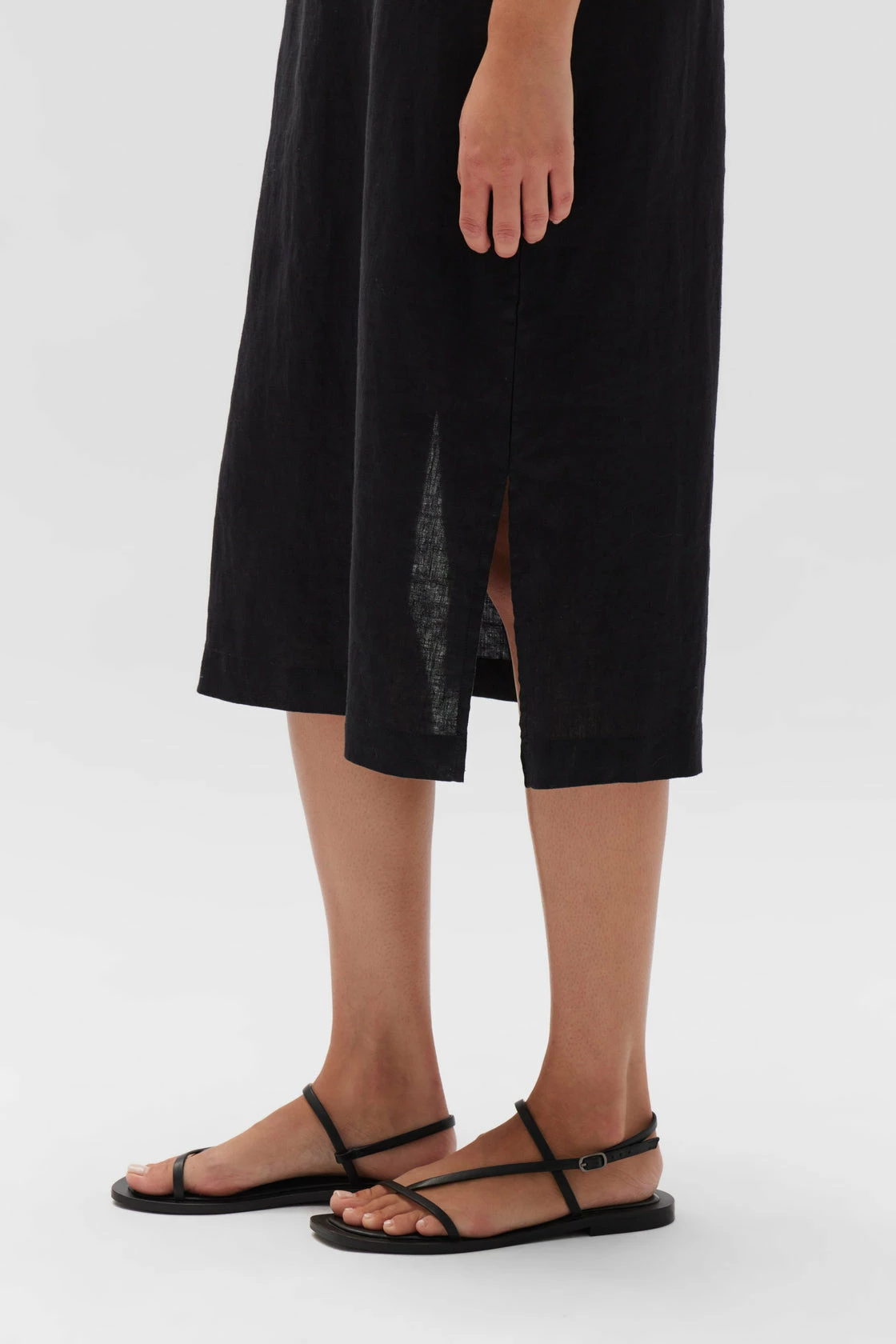 Assembly Label | Linen Slip Dress - Black 7 Assembly Label | Linen Slip Dress - Black - Image 5