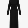 Bassike | Rib Insert Longerline Dress - Black -Kameli Shop LongerlinedressBlack
