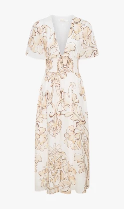 Kate Ford | Arcadia Ruched Dress - Beige