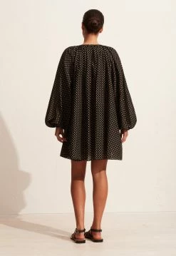 Matteau | Voluminous Mini Dress - Polka -Kameli Shop S41 Voluminous Mini Dress Pokadot 22251 Matteau D3 0308