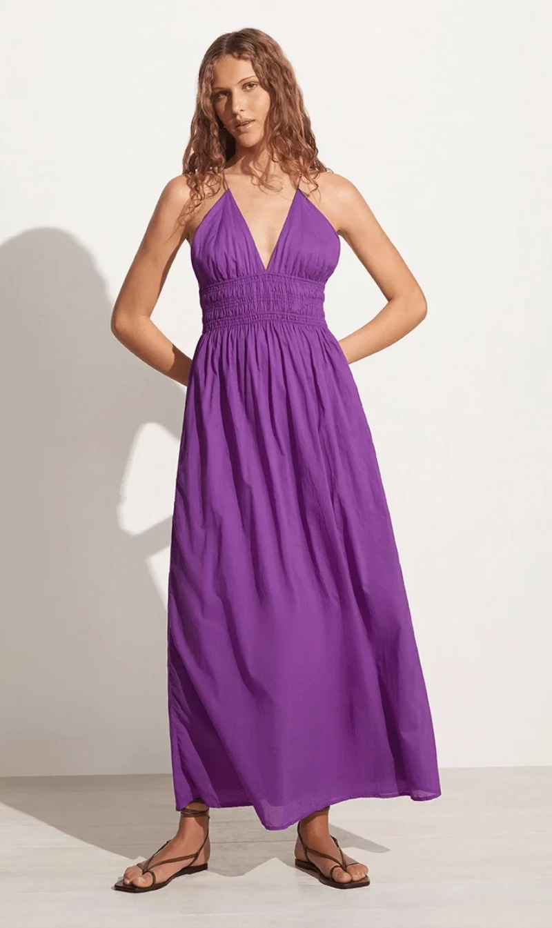 Faithfull The Brand | Bisetta Maxi Dress - Violet 4 Faithfull The Brand | Bisetta Maxi Dress - Violet - Image 3