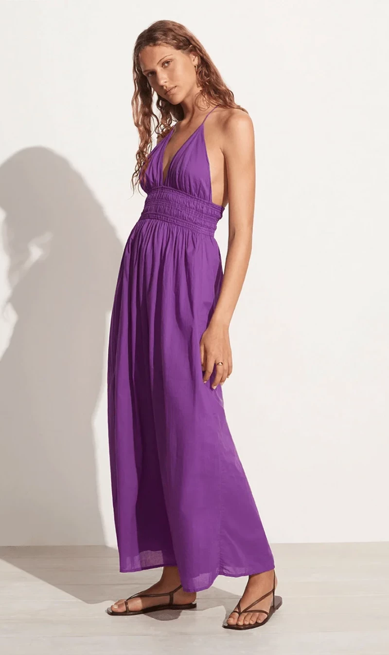 Faithfull The Brand | Bisetta Maxi Dress - Violet 6 Faithfull The Brand | Bisetta Maxi Dress - Violet - Image 5