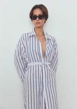 Viktoria & Woods | Platinum Shirt Dress - Sebastian Stripe -Kameli Shop W2247 SEBASTIANS 4 750x 0890e8ff 318d 4056 a741 e19b74486460