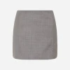 St Agni | Curve Seam Wool Mini Skirt - Grey -Kameli Shop greyblazer