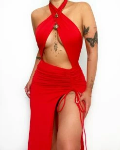 Kameli Boutique Maxim Midi Dress - Red