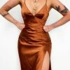 Kameli Boutique Celina Satin Midi Dress - Rust 2 Kameli Boutique Celina Satin Midi Dress - Rust -Kameli Shop image 39dd05ba 7243 447e 86f7 a724f3d33953