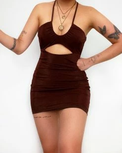 Kameli Boutique Miracle Mini Dress - Brown