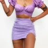 Kameli Boutique Kameli Gingham Mini Skirt - Lilac -Kameli Shop image 4d672f49 a52e 4d4d a642 9d479f13f184