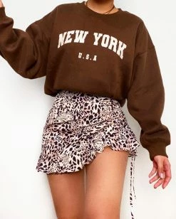 Kameli Boutique Zendaya Mini Skirt - Beige/Brown -Kameli Shop image a829e95f 8072 4b7a bea3 2830b76248f1