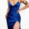 Kameli Boutique Celina Satin Midi Dress - Navy -Kameli Shop image aea47b2a 84da 44e6 b865 5f4d9a5a8ec5