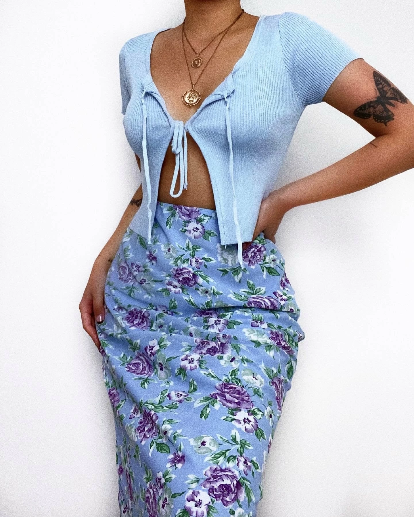 Kameli Boutique Moonlight Knit Top - Blue 4 Kameli Boutique Moonlight Knit Top - Blue - Image 2