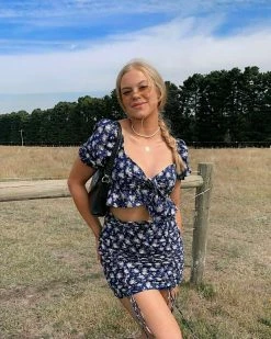 Kameli Boutique Genevieve Floral Mini Dress - Navy -Kameli Shop image ff0771c8 b859 4899 b1fc a9e09f0e0e78