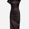 Paco Rabanne | Robe Mid Length Dress - Black 2 Paco Rabanne | Robe Mid Length Dress - Black -Kameli Shop midlength