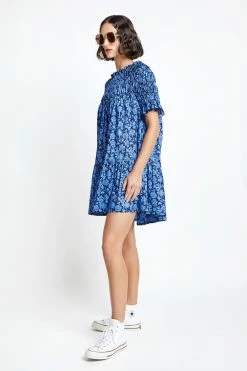 Karen Walker | Mini Orestes Dress - Navy / Cornflower 7 Karen Walker | Mini Orestes Dress - Navy / Cornflower -Kameli Shop mini orestes organic cotton dress navycornflower 42273 01 0141655001670965481