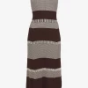 Proenza Schouler White Label | Mini Stripe Sleeveless Knit Dress - Dark Brown/Off White 1 Proenza Schouler White Label | Mini Stripe Sleeveless Knit Dress - Dark Brown/Off White -Kameli Shop sleeveless